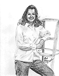 Stacey pencil drawing by Mark Greenawalt