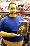 Comic Book Guy from the Simpsons Face Paint at Samurai Comics Free Comicbook Day